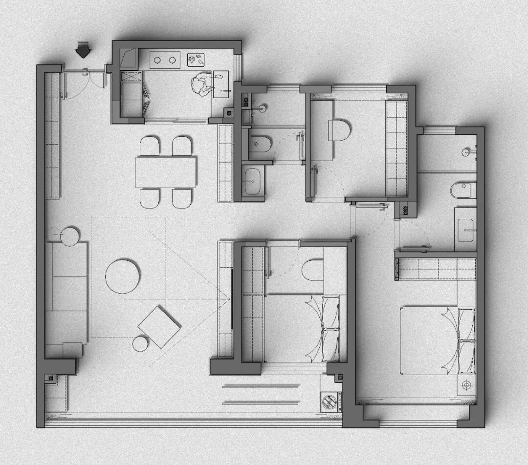刘迅茹128㎡意式轻奢居所-17