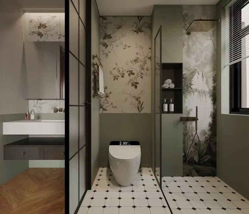 OriginalDesign|融创玖玺台142平，复古装修新玩法！配色+细节被邻居夸爆了！-54