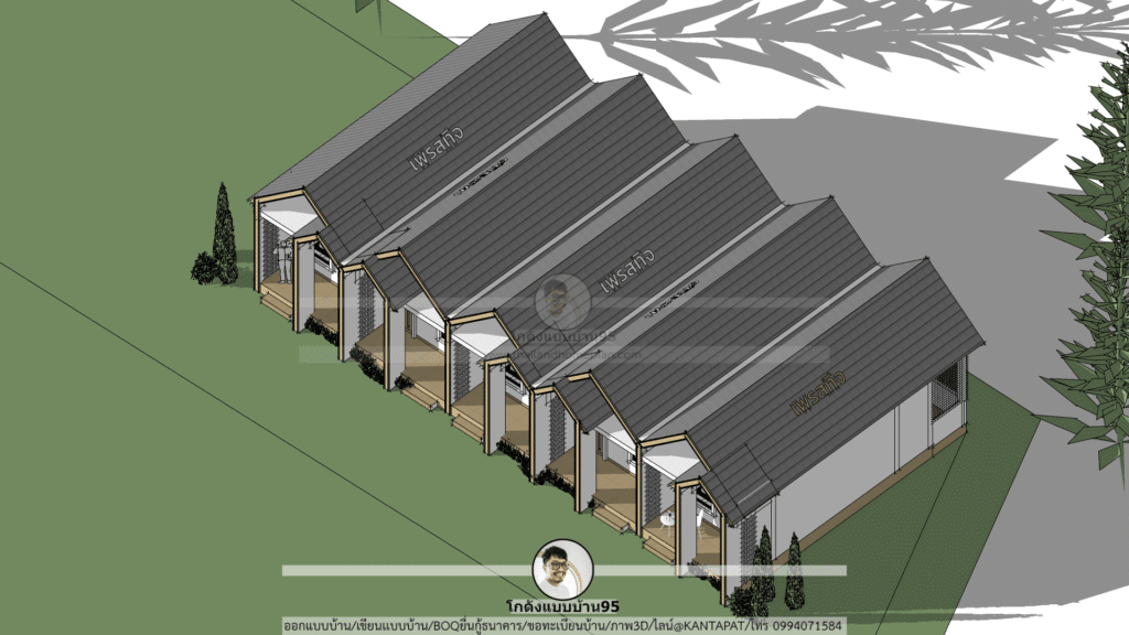 แบบรีสอร์ท P-2265 ไอเดียที่พักรีสอร์ทสวย ๆ สไตล์นอร์ดิก 5 ห้อง-22