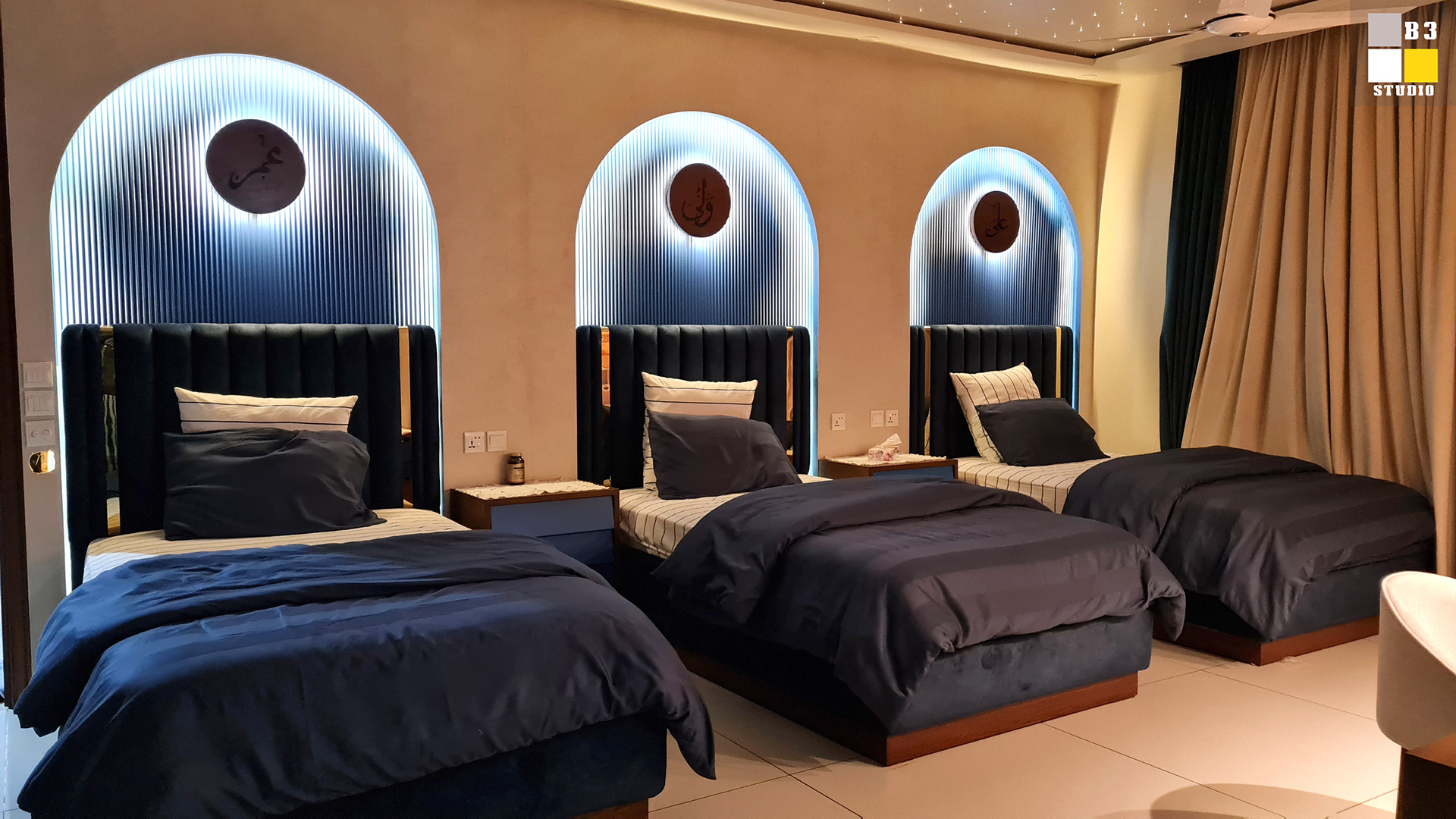 AWU 卧室室内与家具设计丨巴基斯坦卡拉奇丨B3 设计工作室-15