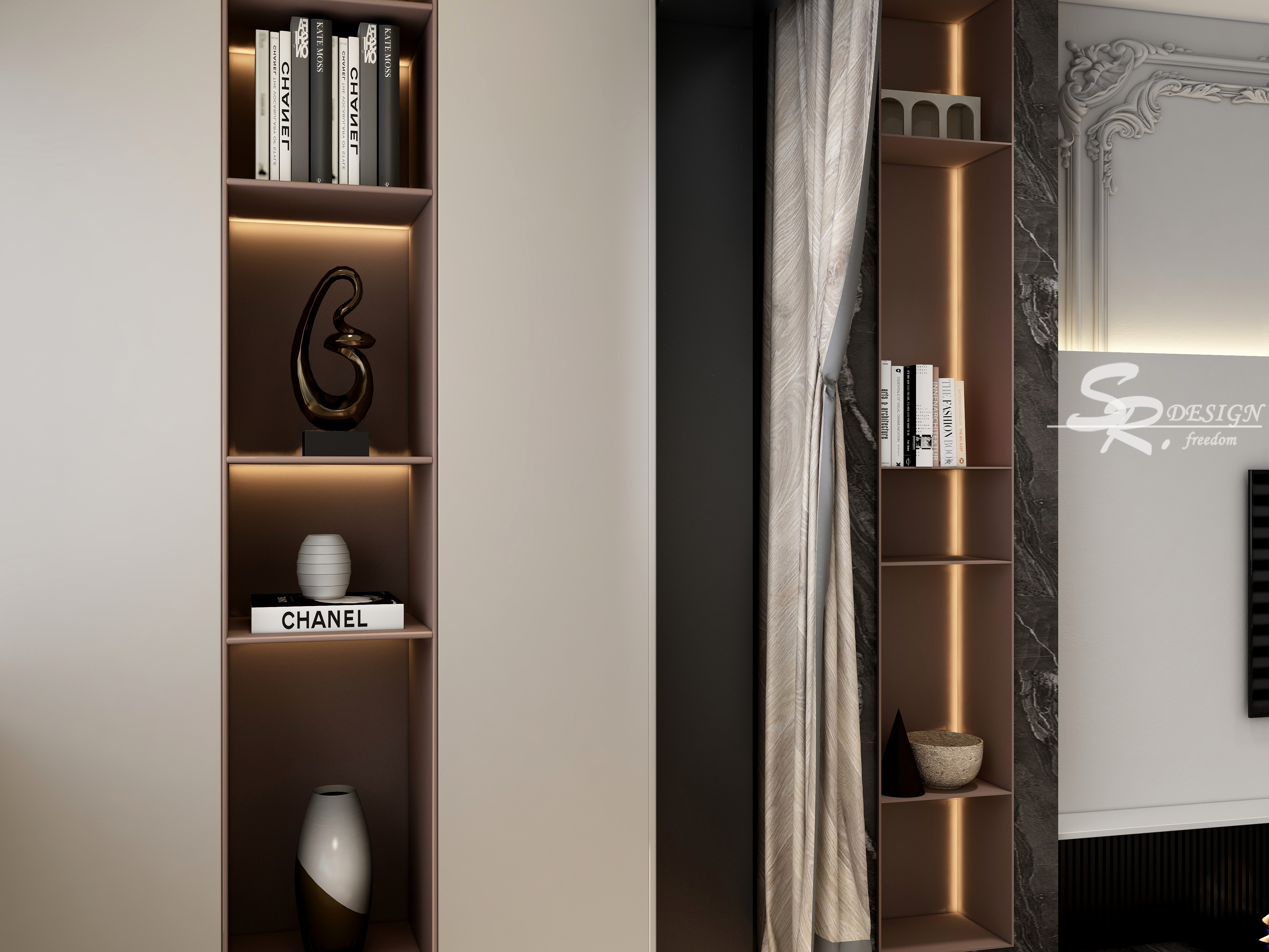 现代复古混搭风 · 96 平花繁设计样板间-22