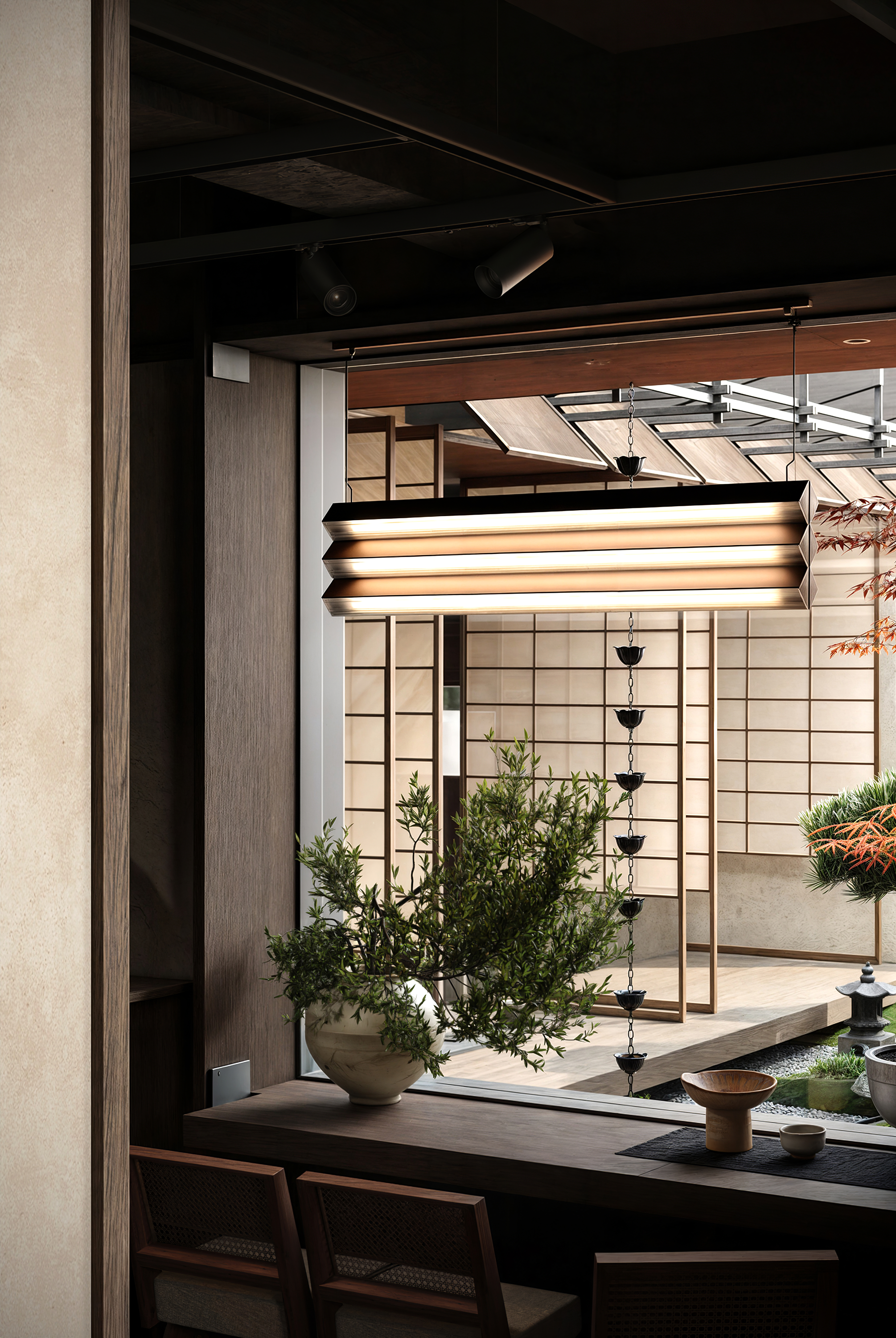 钢铁与桧木的对话空间设计-5