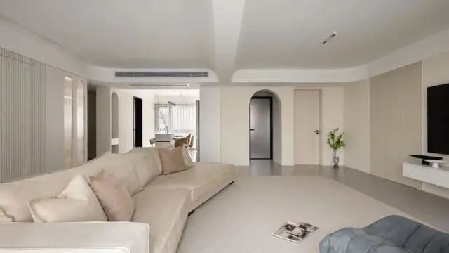 140㎡现代奶油风住宅设计-8