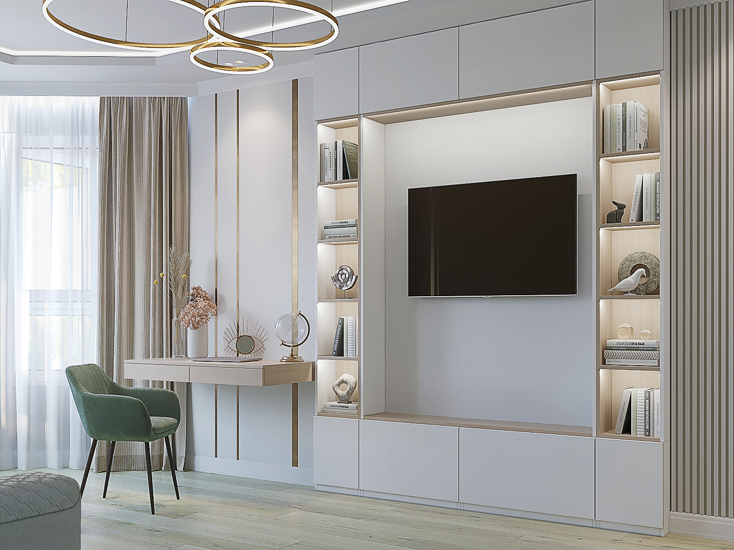 厨房和客厅设计丨Артпроект 设计工作室-13