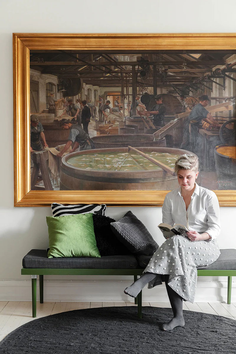 瑞典南部老房子明亮现代的内部-8