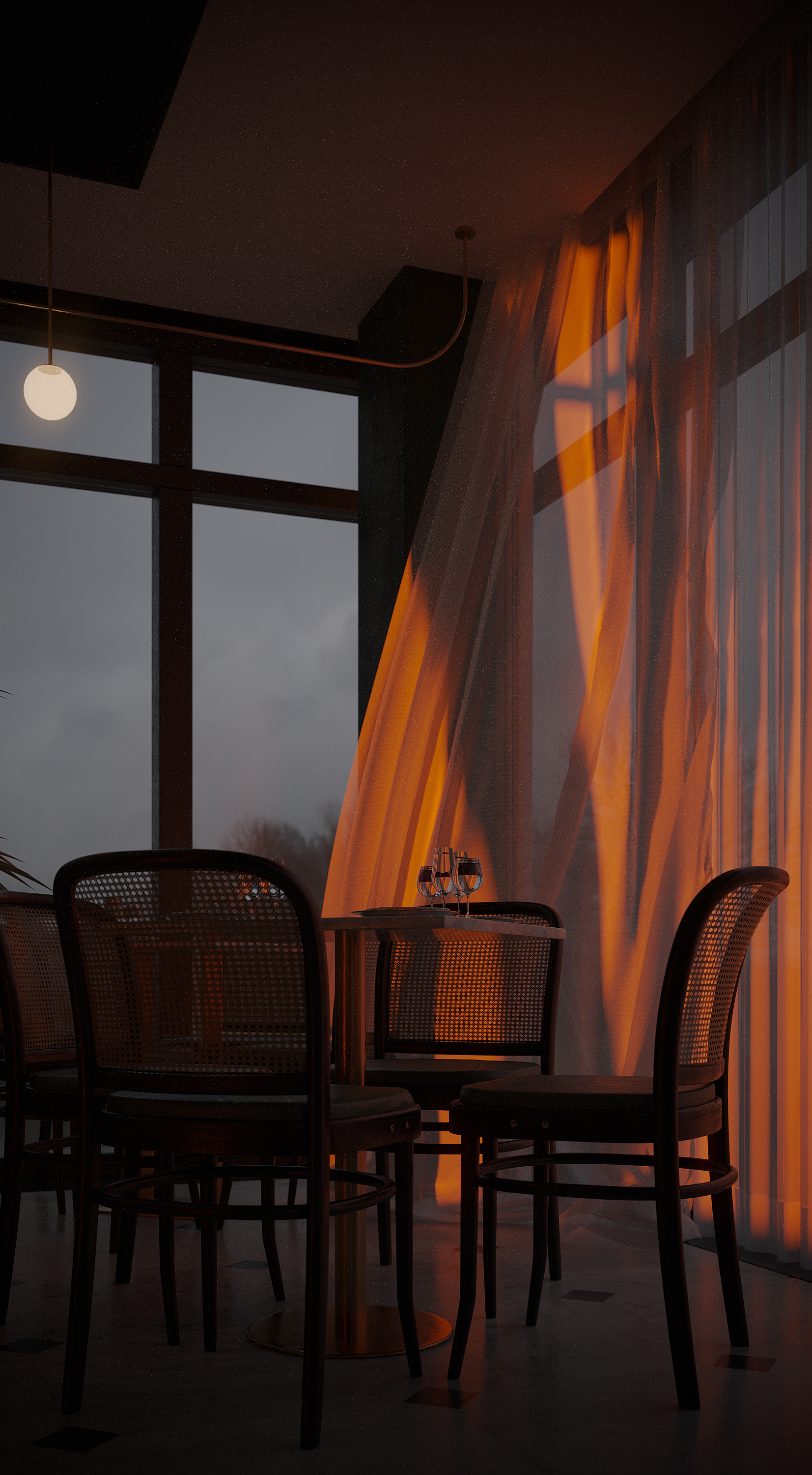 重庆北欧小餐馆  早期渲染作品-7