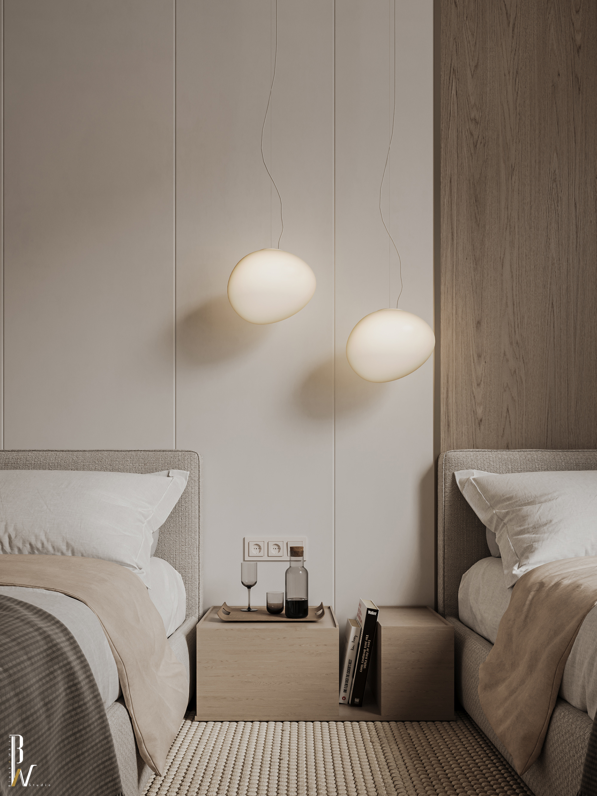 双人卧室丨Black N White-7