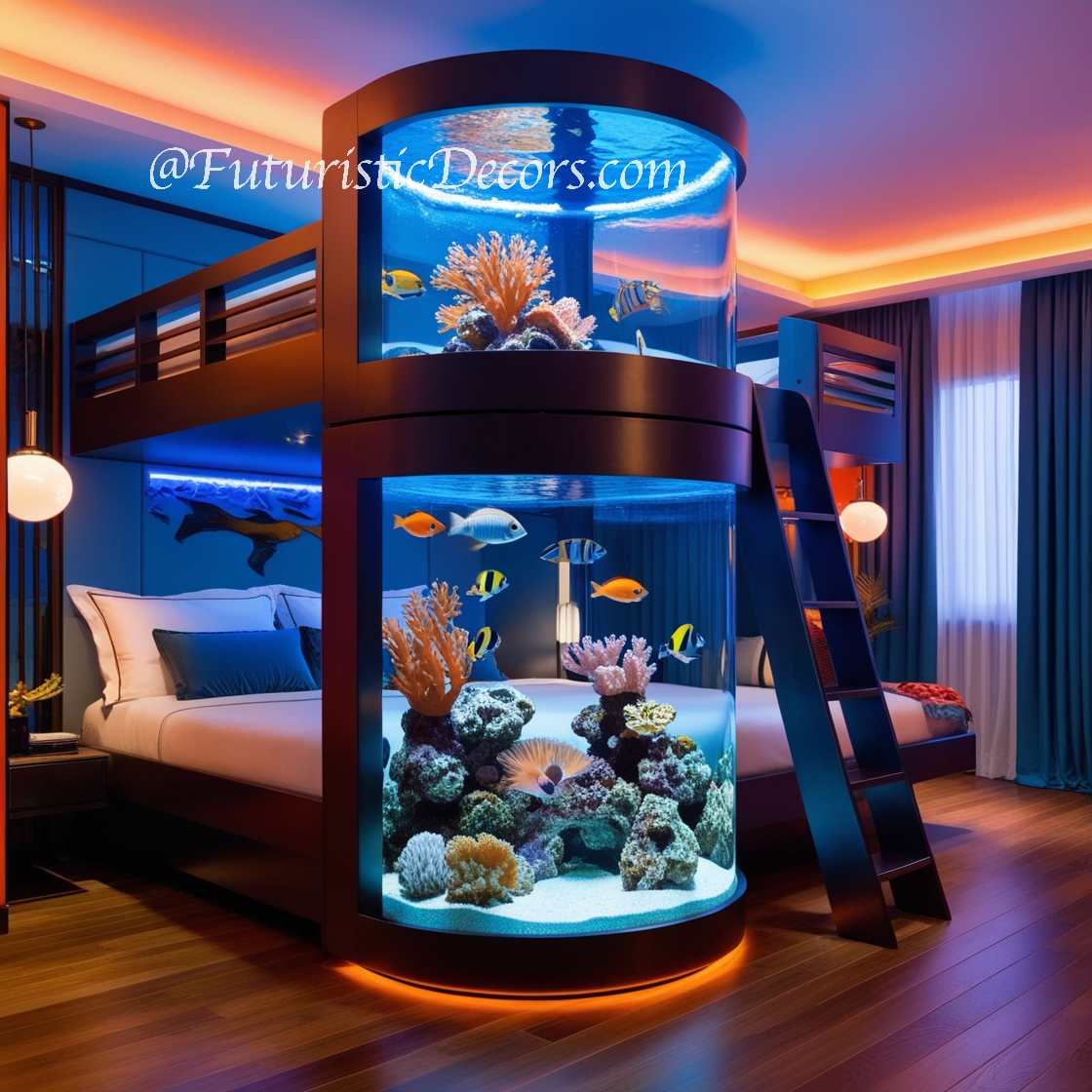 水族馆双层床设计丨FuturisticDecors-121