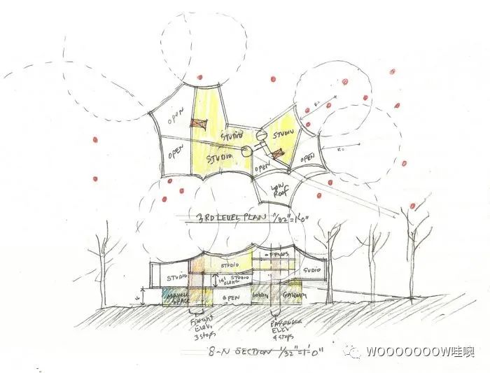 史蒂文·霍尔的冬季视觉艺术中心——融入自然的轻盈建筑-17