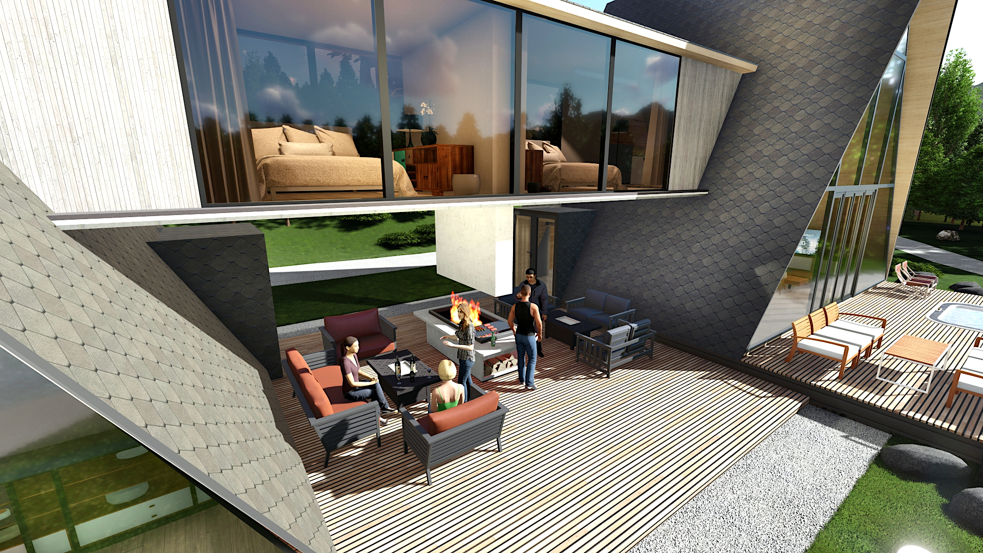 现代双 A 型框架房屋设计-8