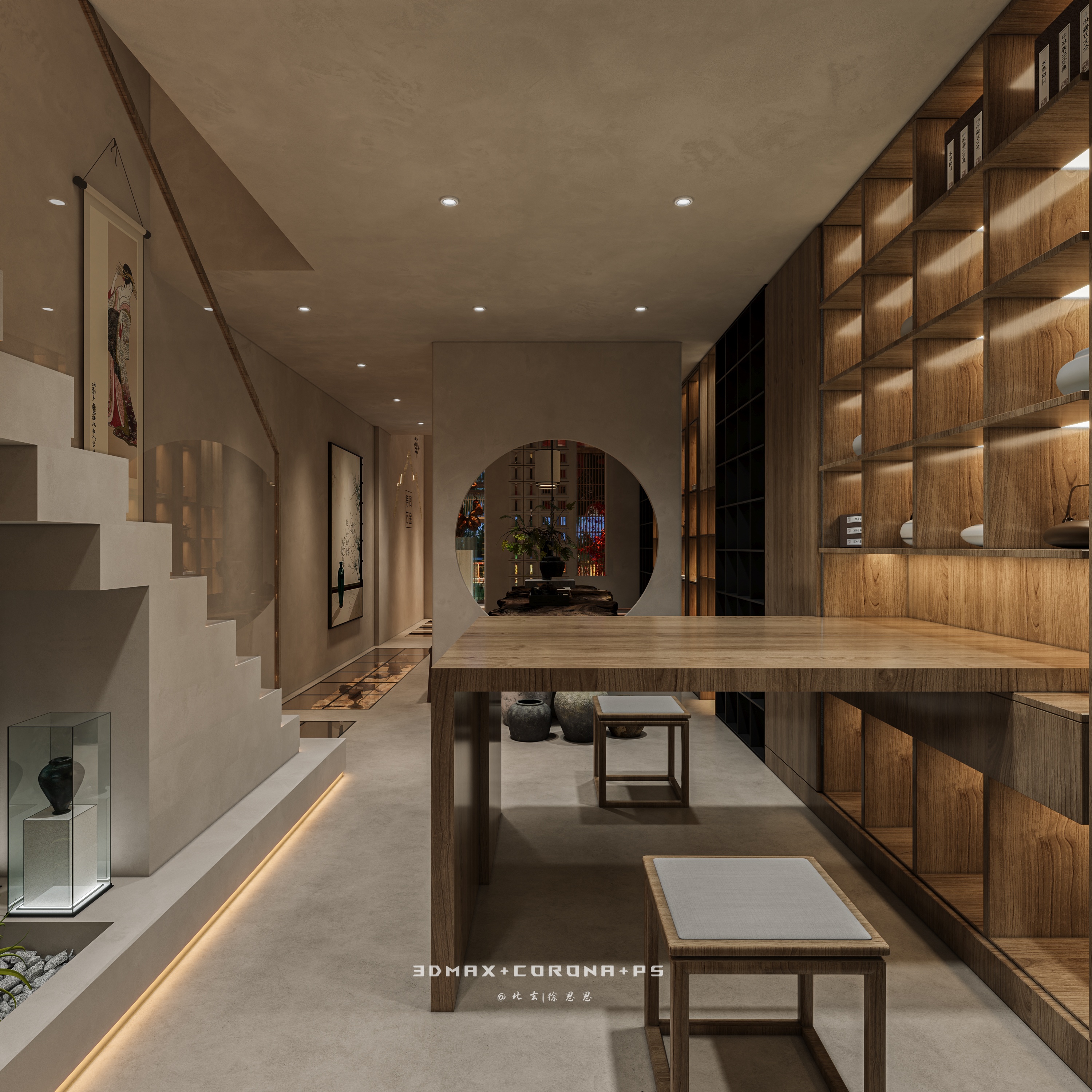 灰调侘寂 × 原木禅风：收藏店的东方美学叙事-6