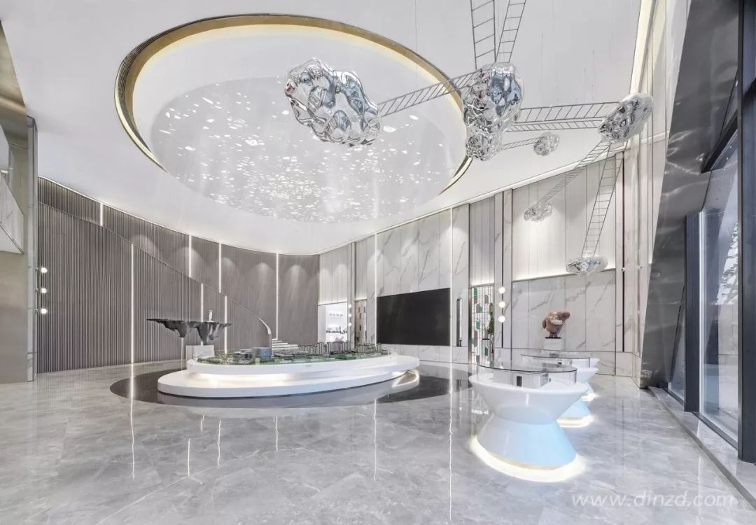 《云水谣》现代轻奢售楼处，融入自然元素，打造优雅空间-15