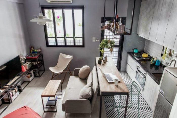 厨房与客厅一体化设计案例-173