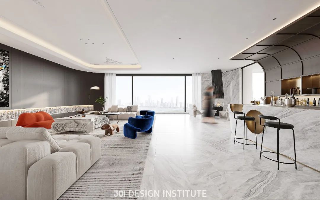 现代法式大平层丨中国广州丨301 设计研究所-18