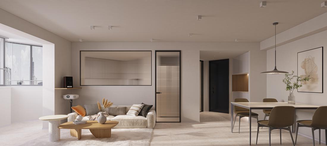 116㎡精致温馨三居室丨研筑国际-0