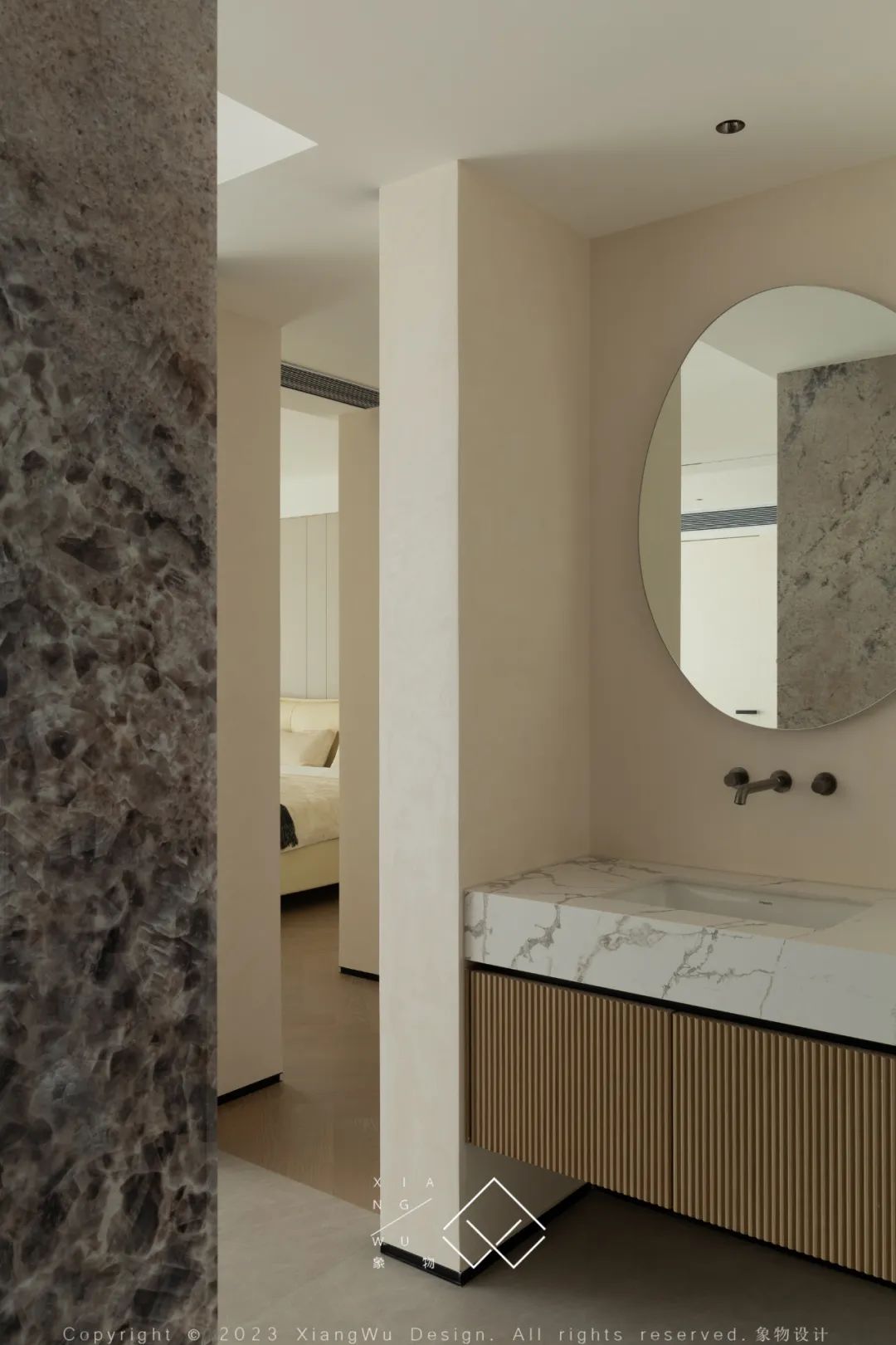 奶油色调的简约诗意空间丨中国常州丨象物设计-73