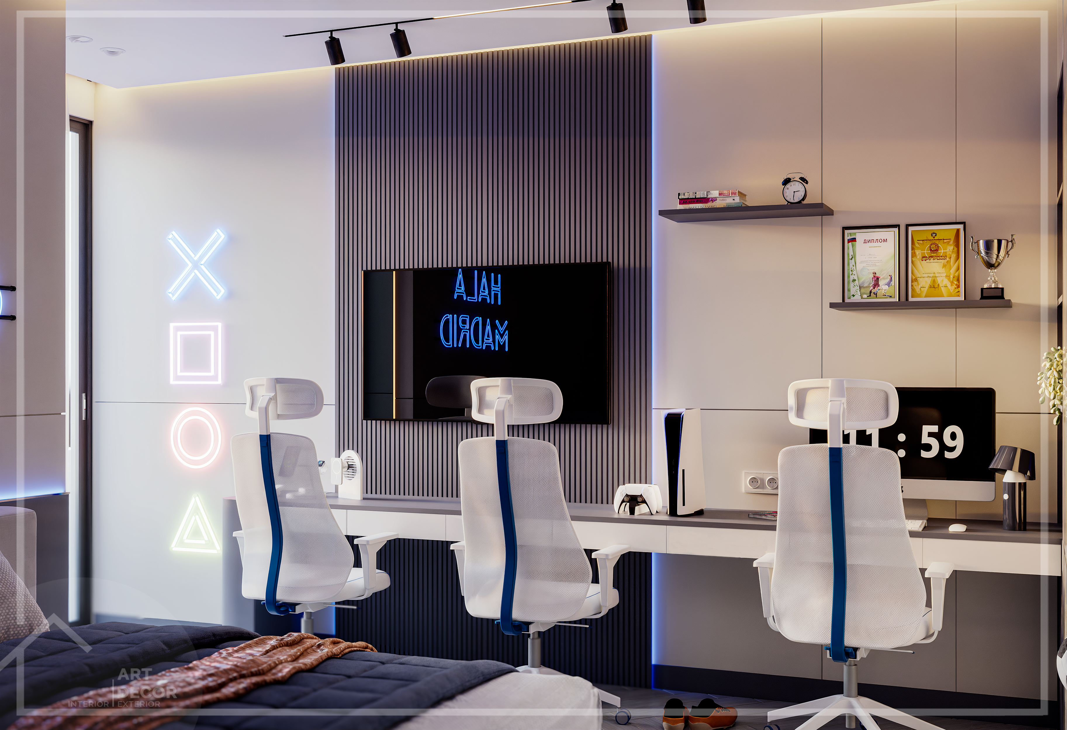 Modern Teen Bedroom - Madridistas | New Mansoura City-13