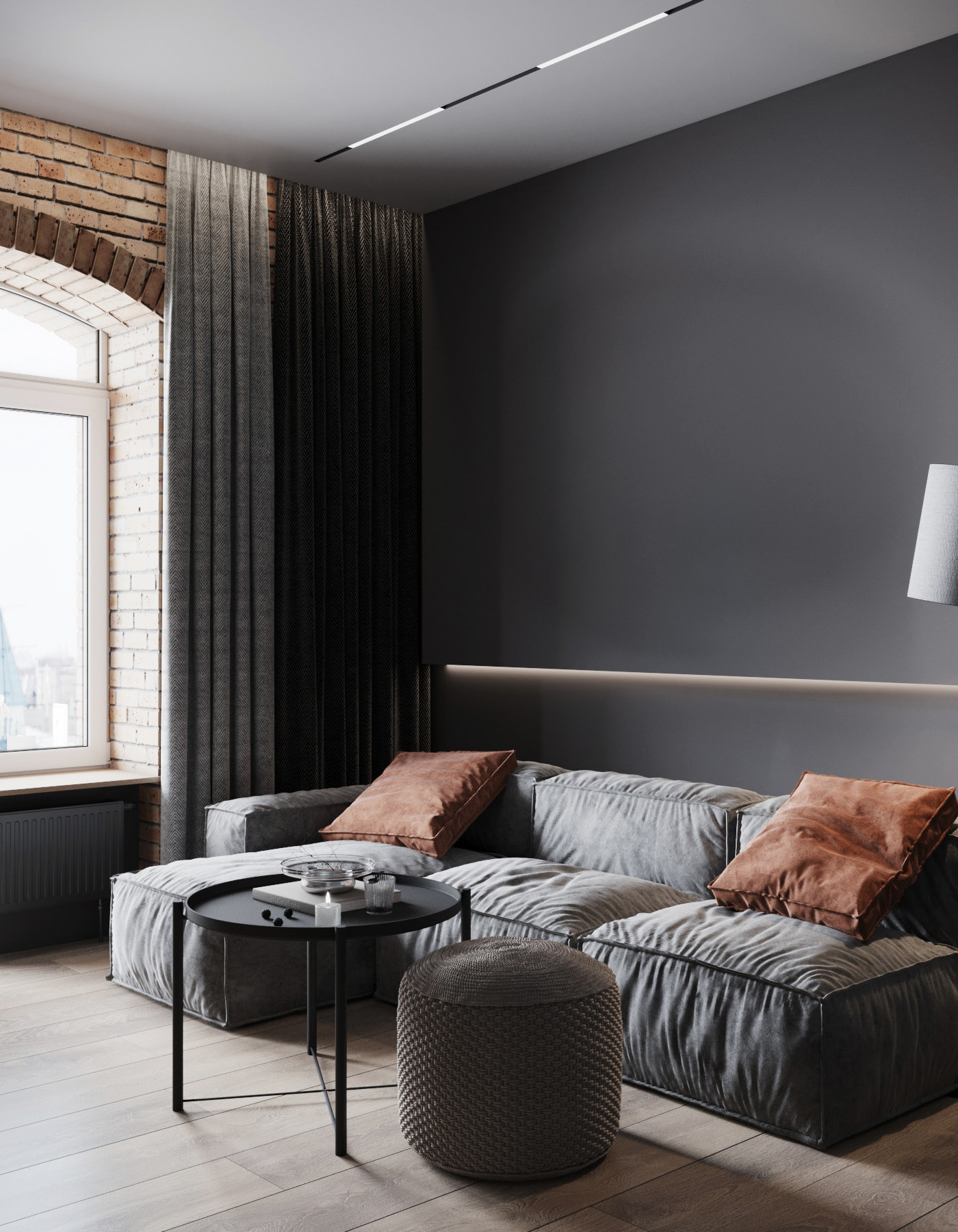 原木与灰色 打造舒适温暖的居住空间                     -8