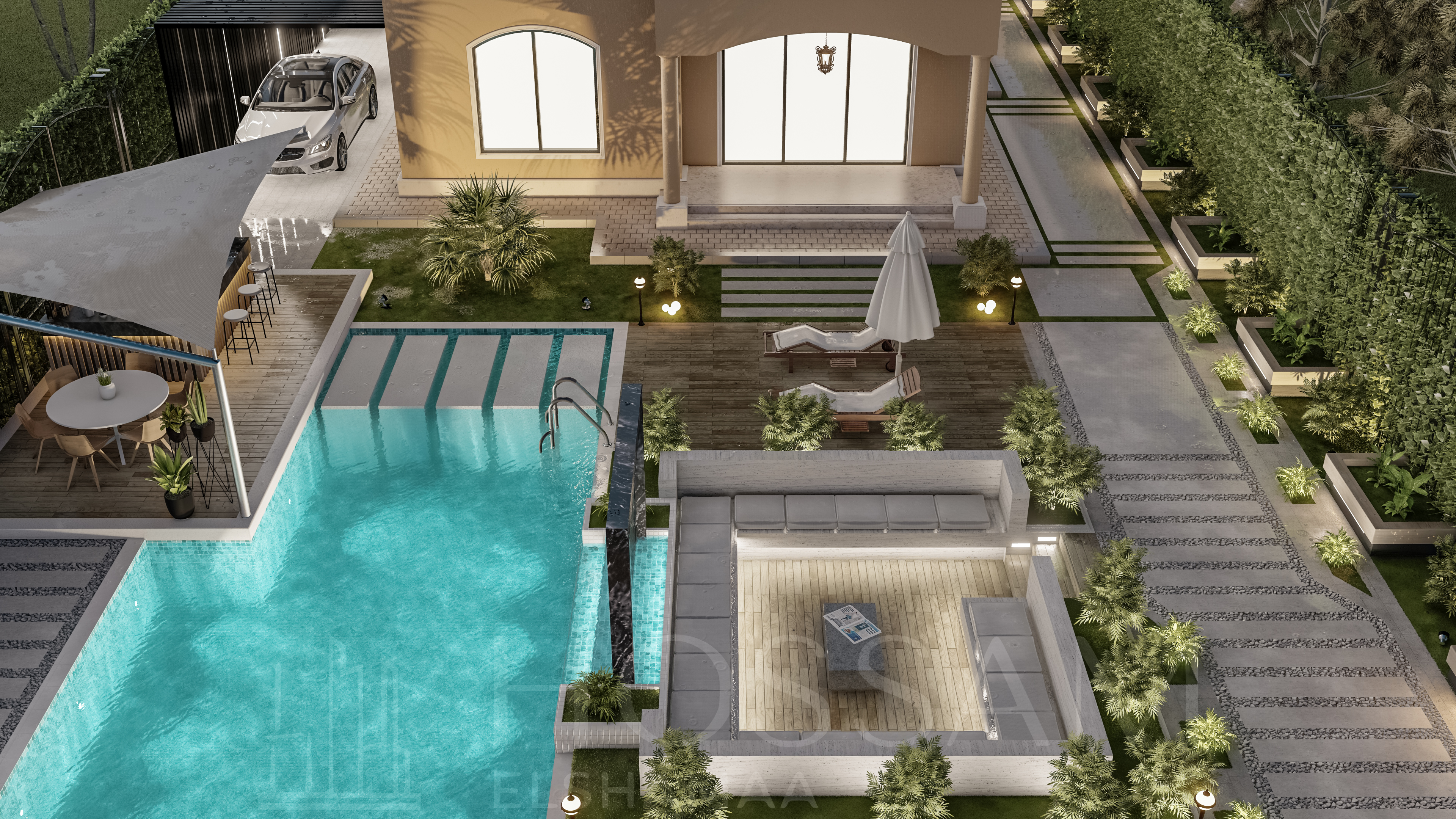 Madinaty 城市别墅景观设计-7