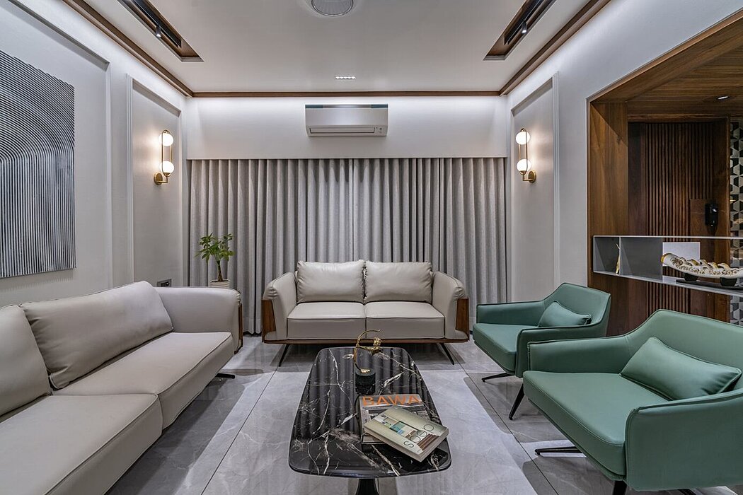 沙纳姆的一个宜人飞地丨印度丨Anand Patel Architects-2