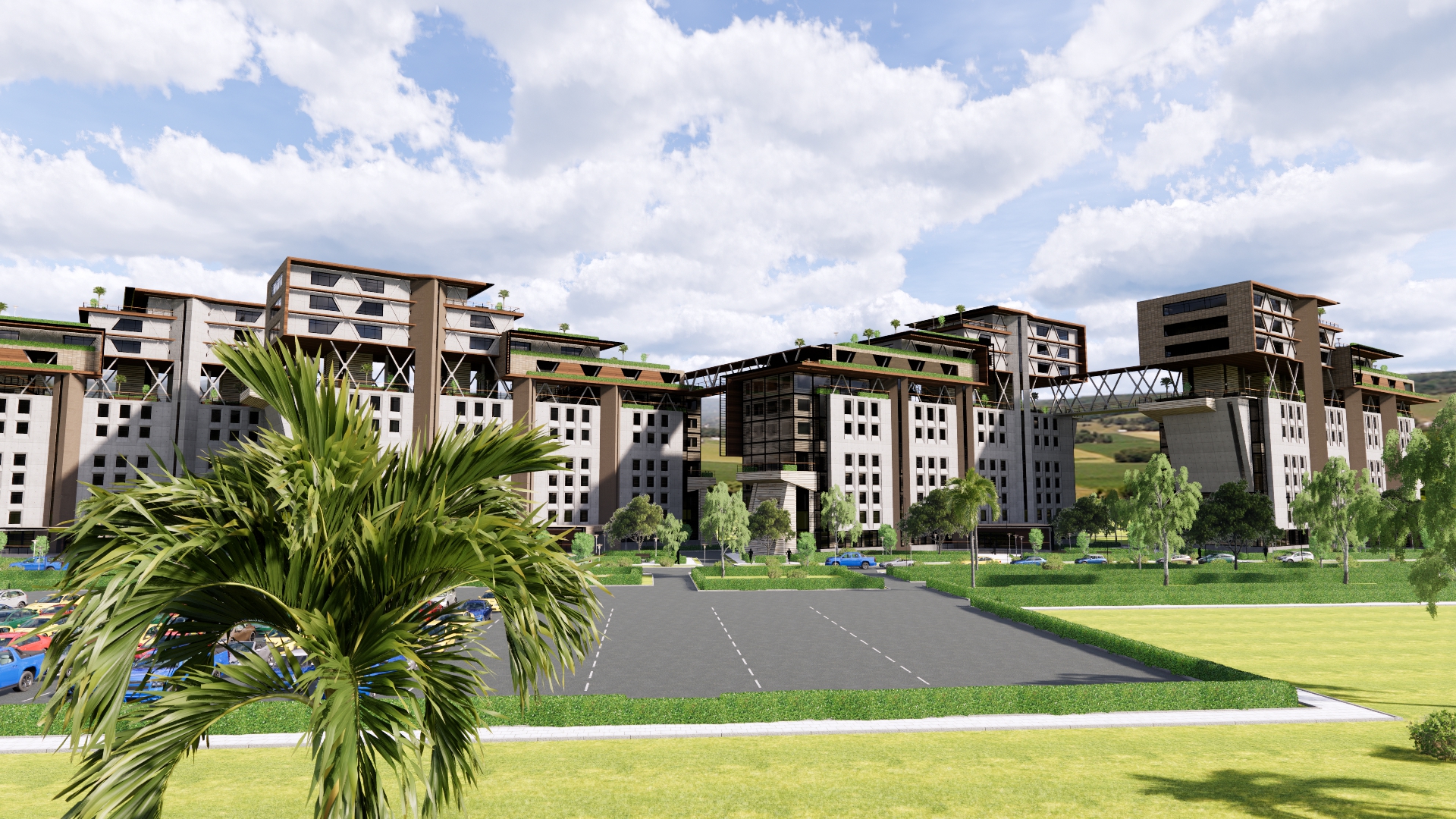 تصميم معماري ل4مباني اداريه وسكنيه في الشيخ زايد بمصر-34