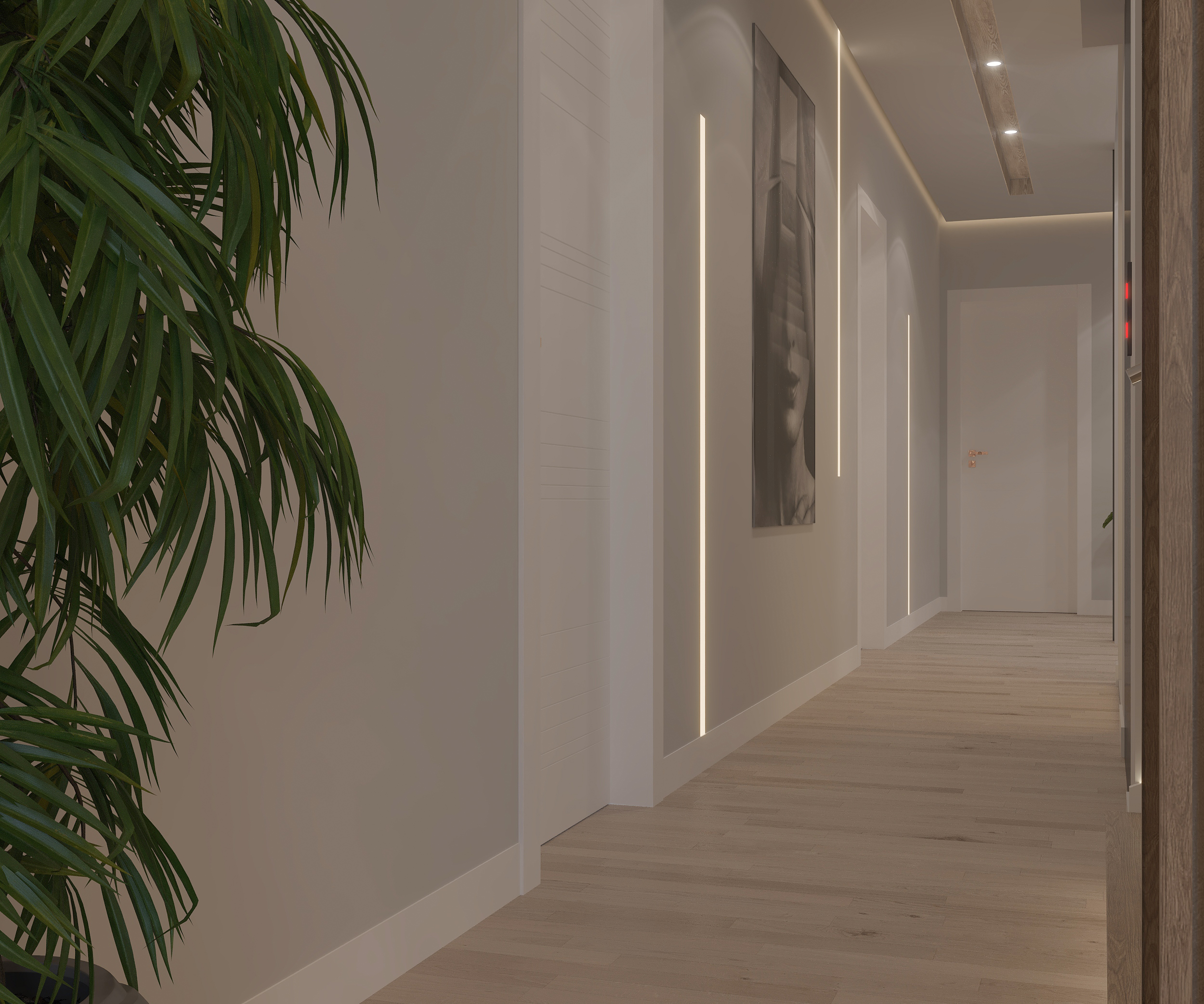 Scandinavian Living Room, Corridor & Stairs-15