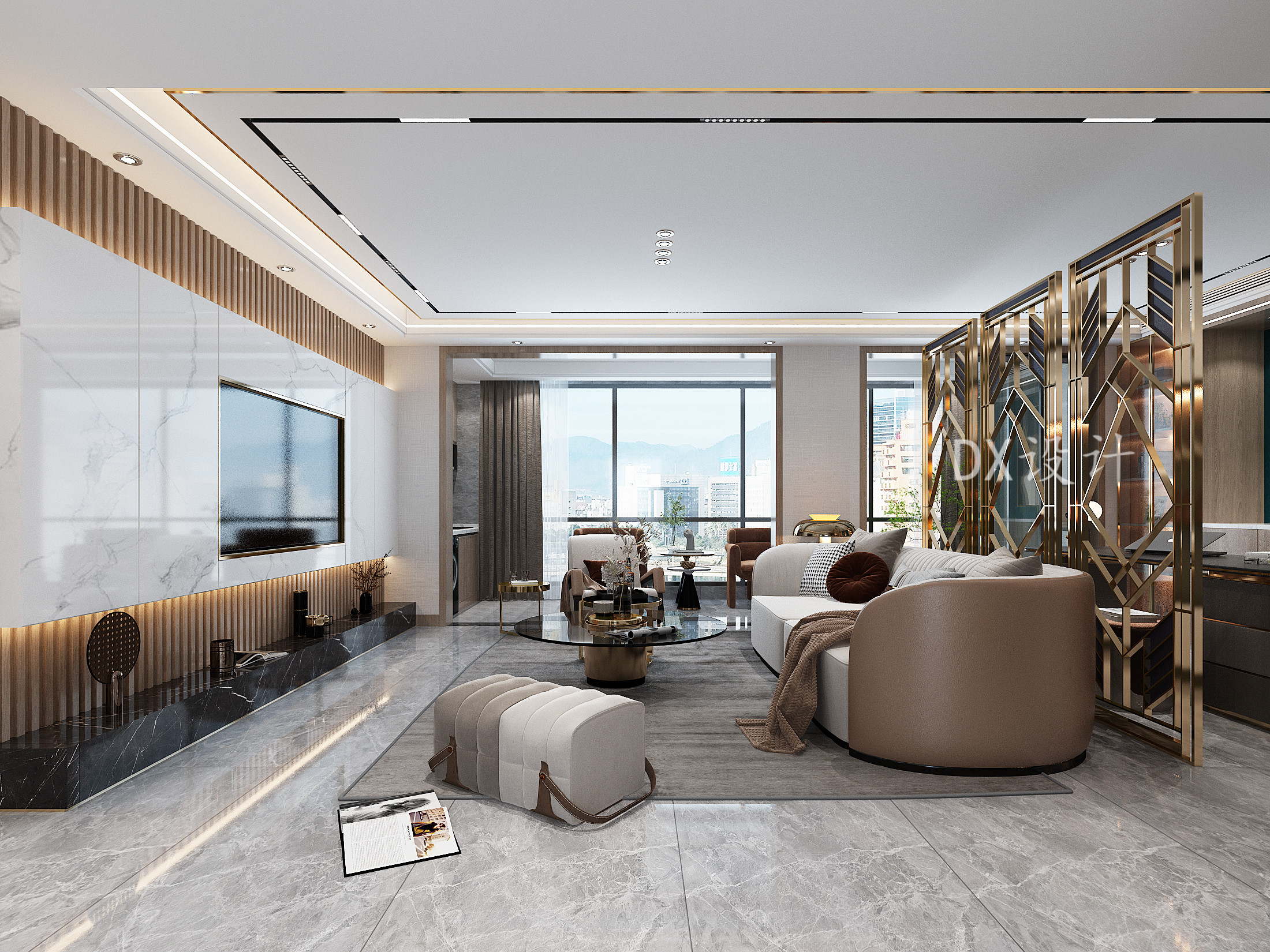 现代轻奢平层设计丨原创作品-3