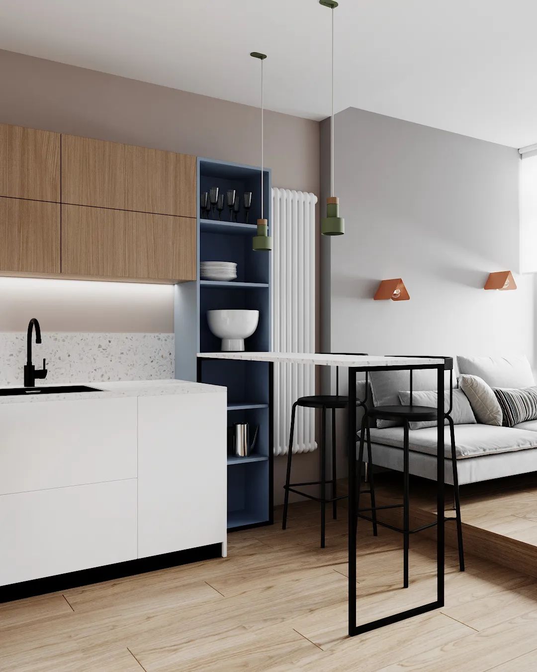 30㎡一居室公寓，小空间大设计-13