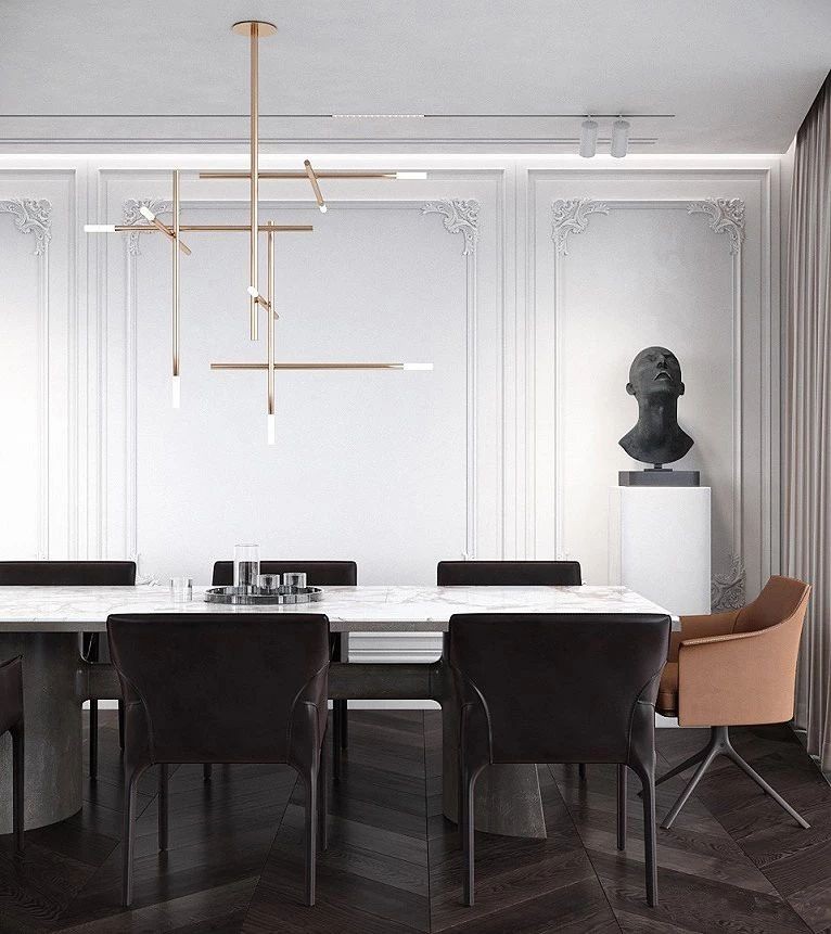 现代简约轻奢风格 | 混搭元素打造高级感大宅-9