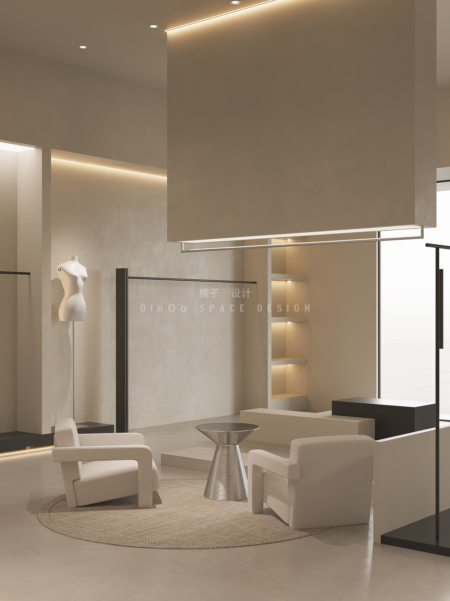 现代极简服装店设计-5