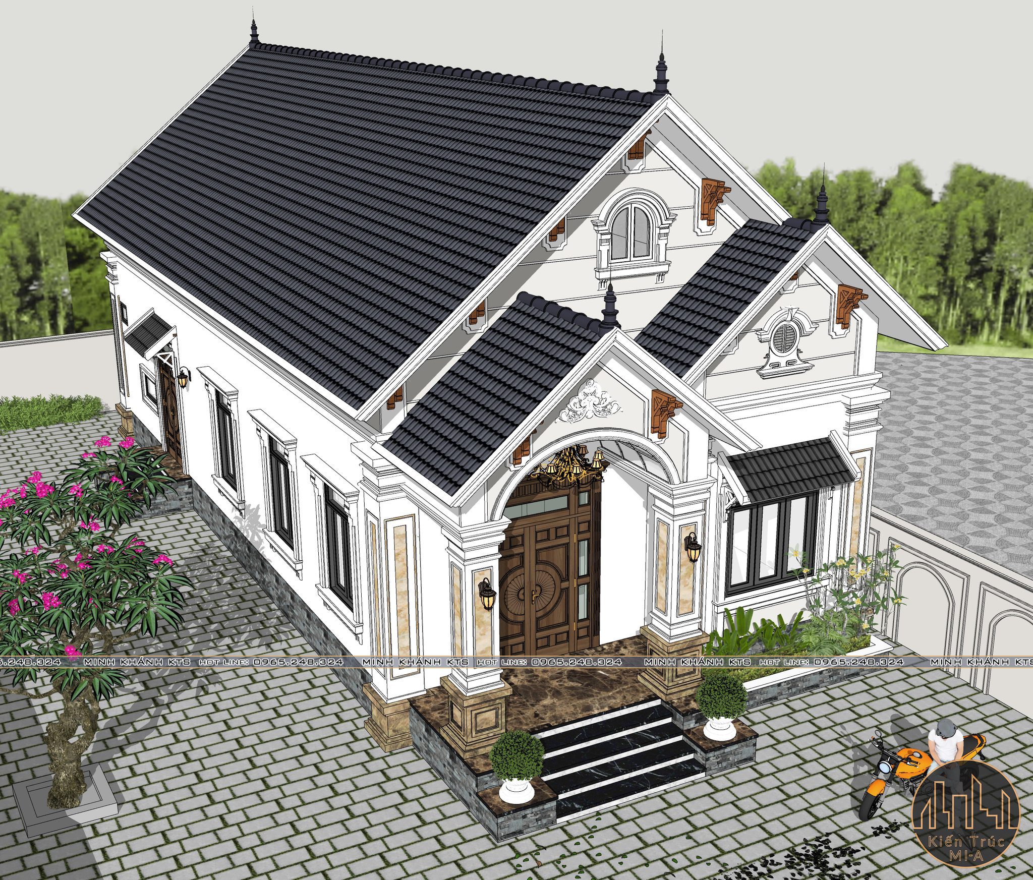 免费的SketchUp房屋外部模型丨Le Minh Khanh-3