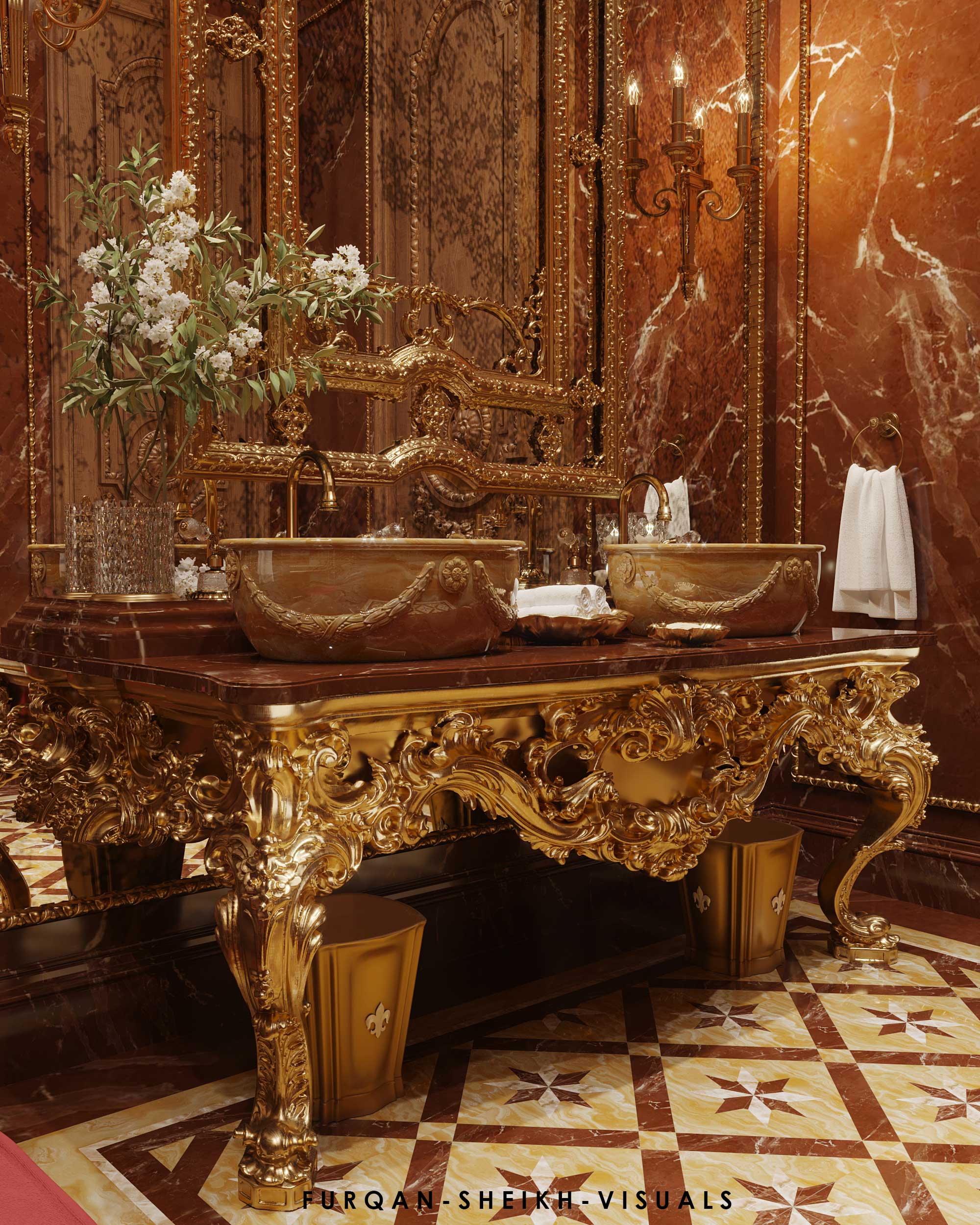 Visualization : Classical BathRoom (Dubai)-2