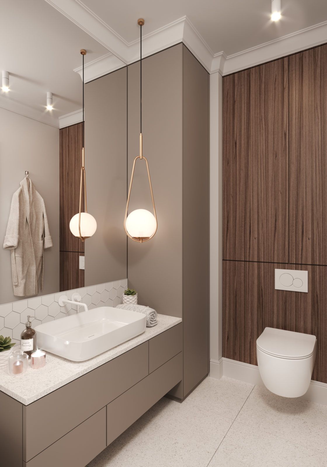 华沙带古典韵味的现代公寓室内布置丨波兰华沙丨Katarzyna Piotrowska-43