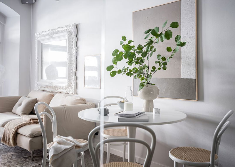 瑞典白色公寓，一窗一镜尽显经典魅力-8