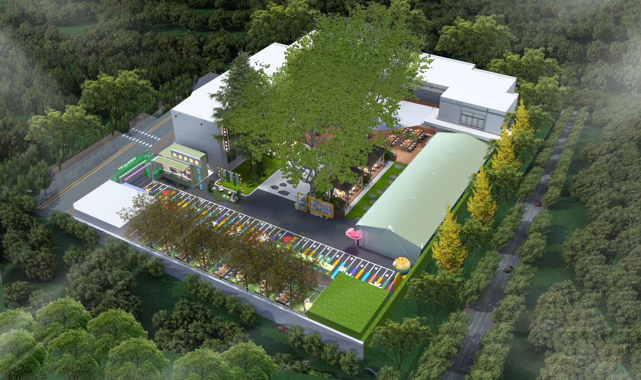 河工大露营餐厅丨河南天恒建筑装饰工程有限公司-4