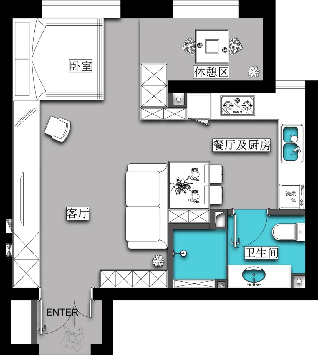 劲松二区简约北欧空间重组丨中国北京丨张静-14