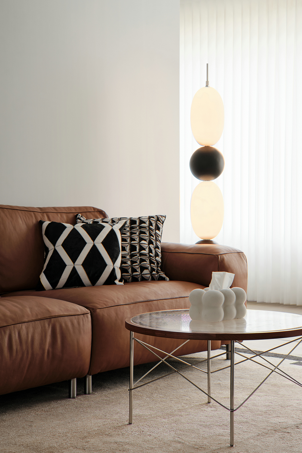 南京·棠宁府简约奶油艺术漆住宅丨中国南京丨大漠设计-43