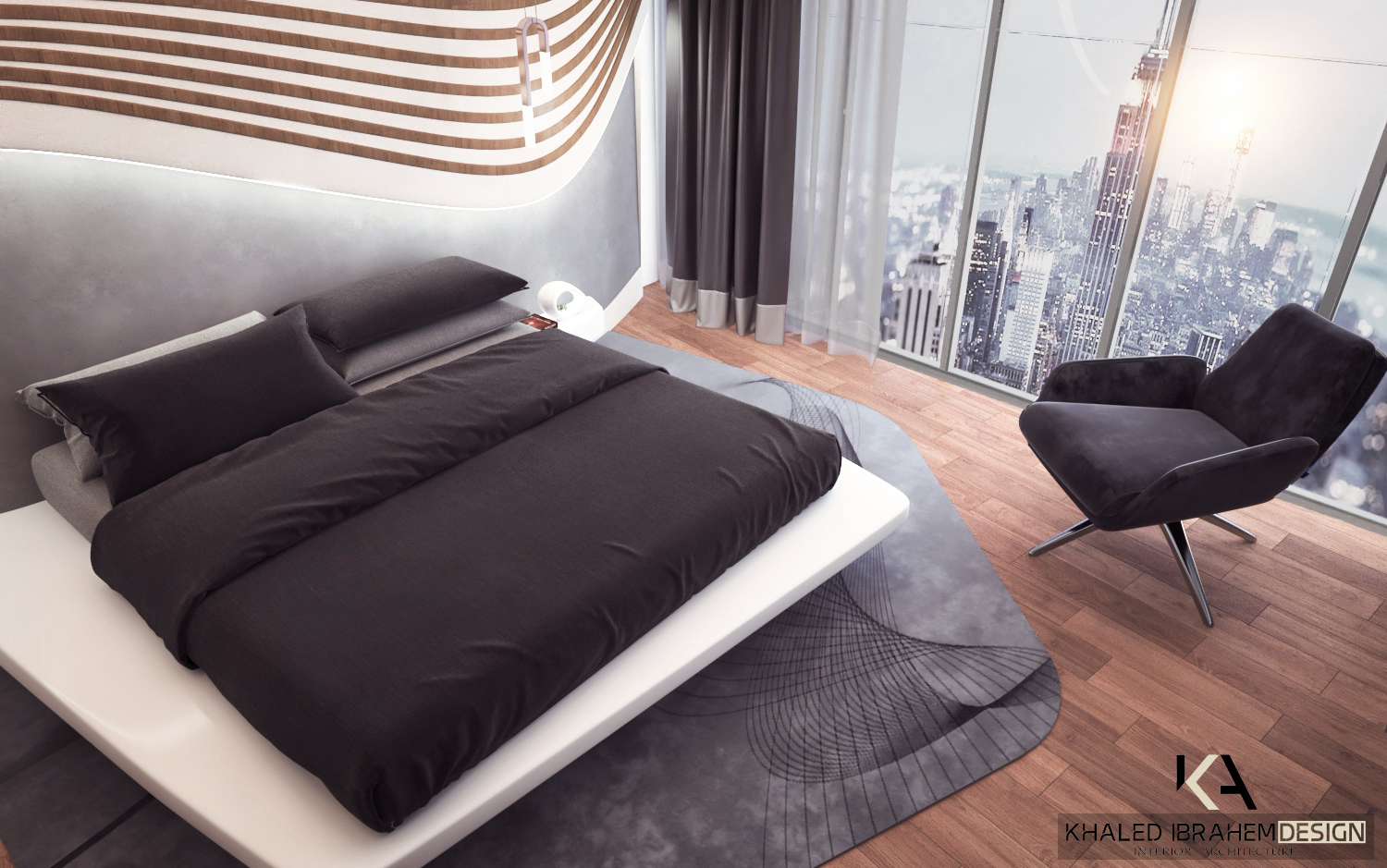 未来主义酒店卧室设计丨KHALED IBRAHEMMAIN-6