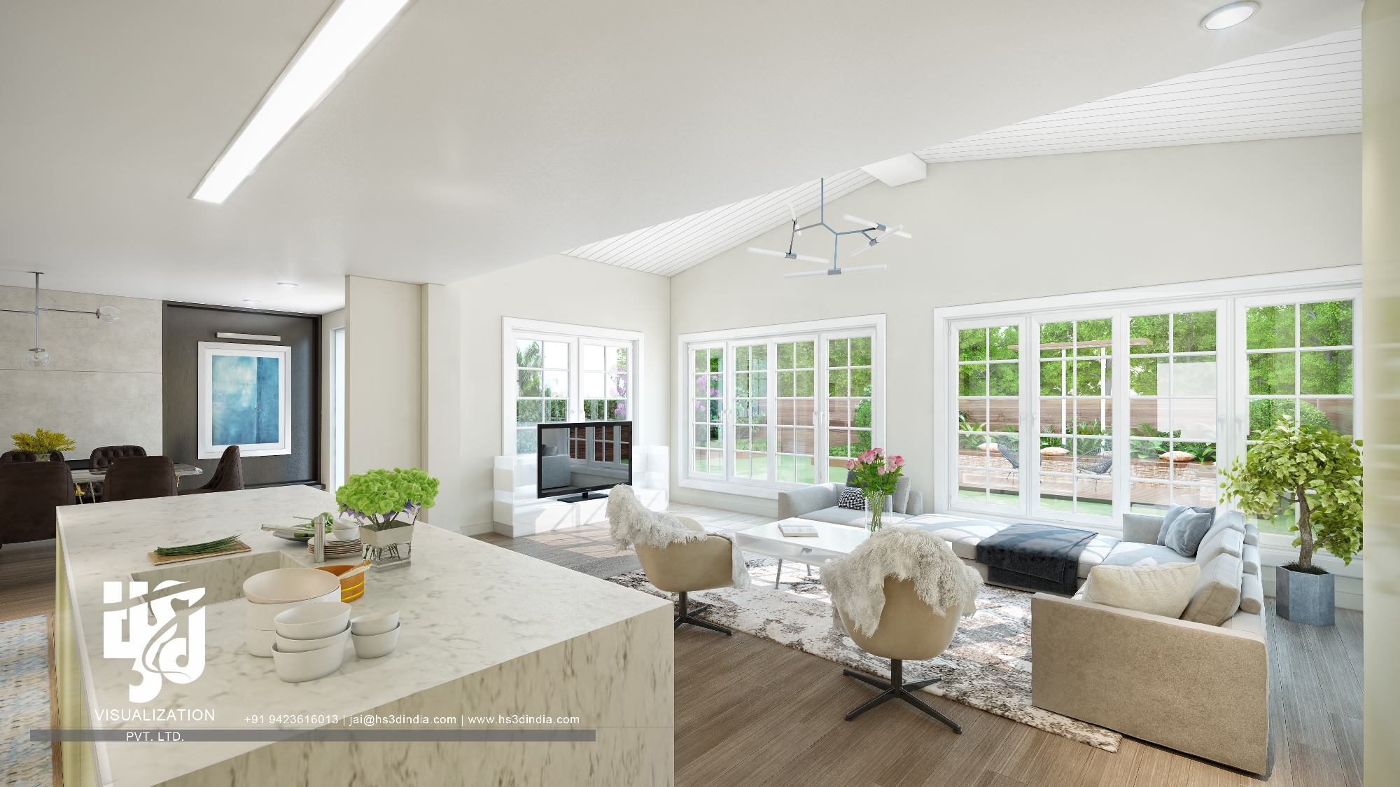 印度 HS3D 打造惊艳住宅室内渲染-3