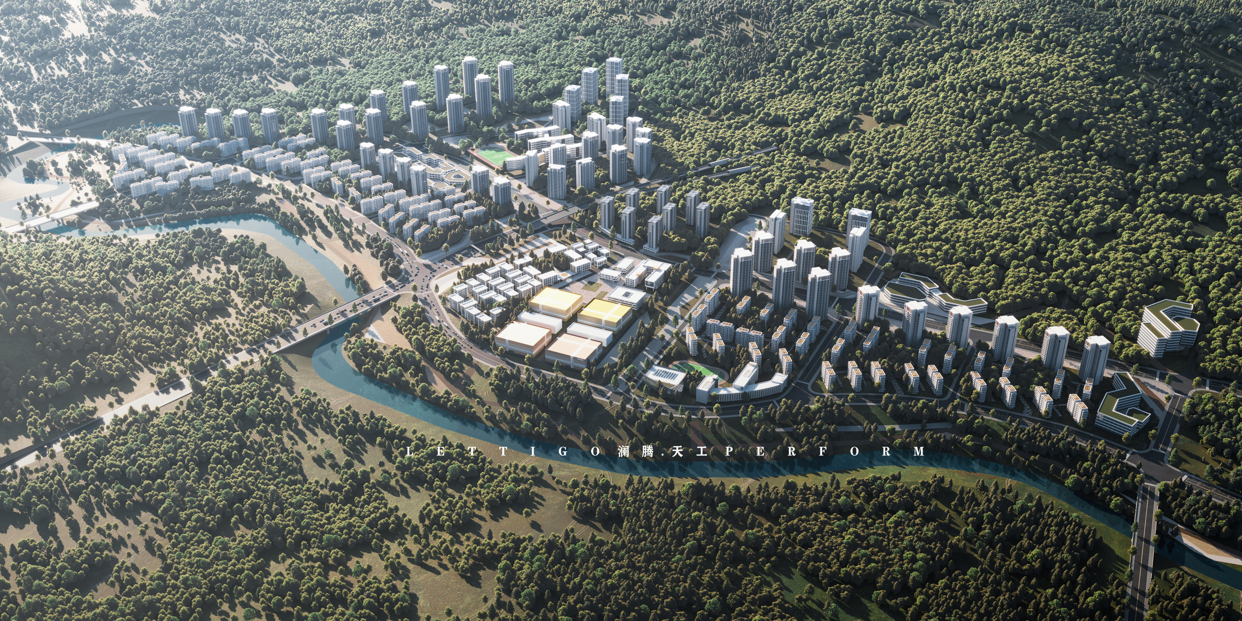 建筑设计|外观设计|鸟瞰效果图案例-10