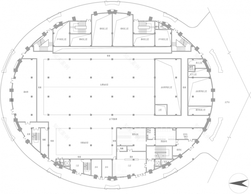 苍南体育中心 | 型钢桁架结构与曲线美学的完美结合-96