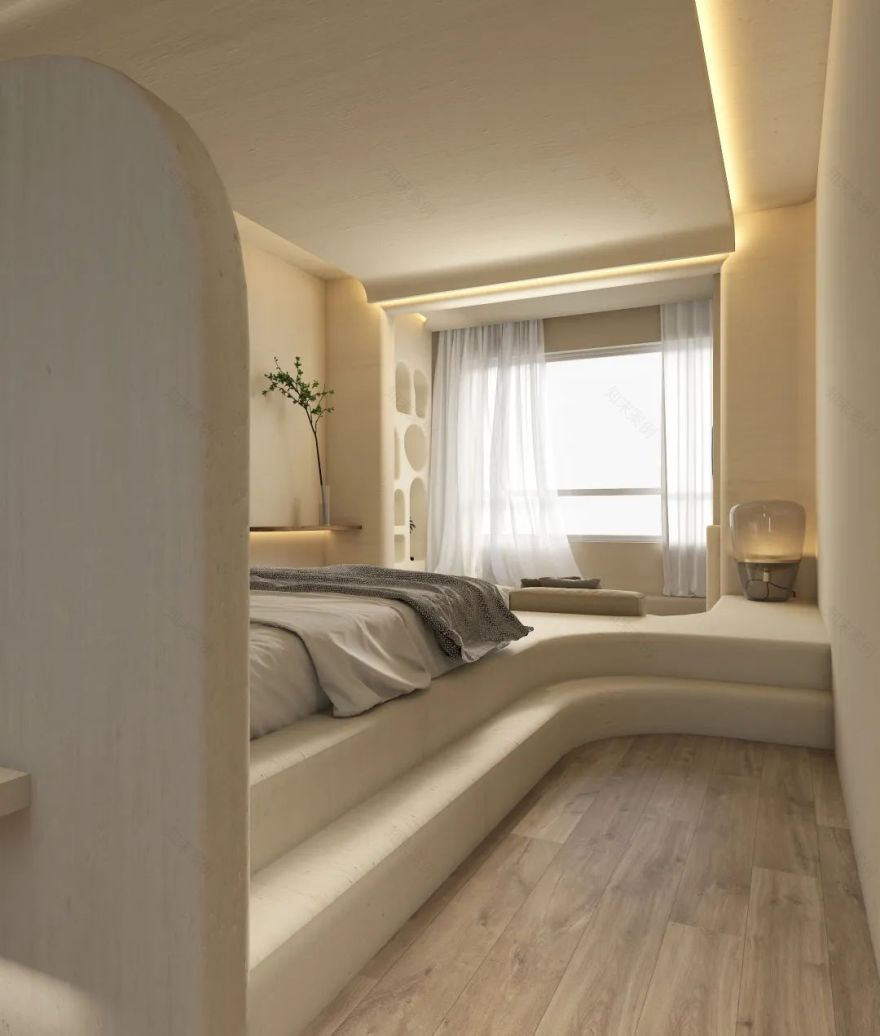 奶茶色调的休旅风空间丨中国河北丨北鱼空间设计事务所-9