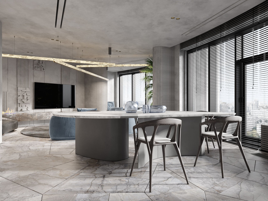 乌克兰极简黑公寓丨乌克兰基辅丨IQOSA-16