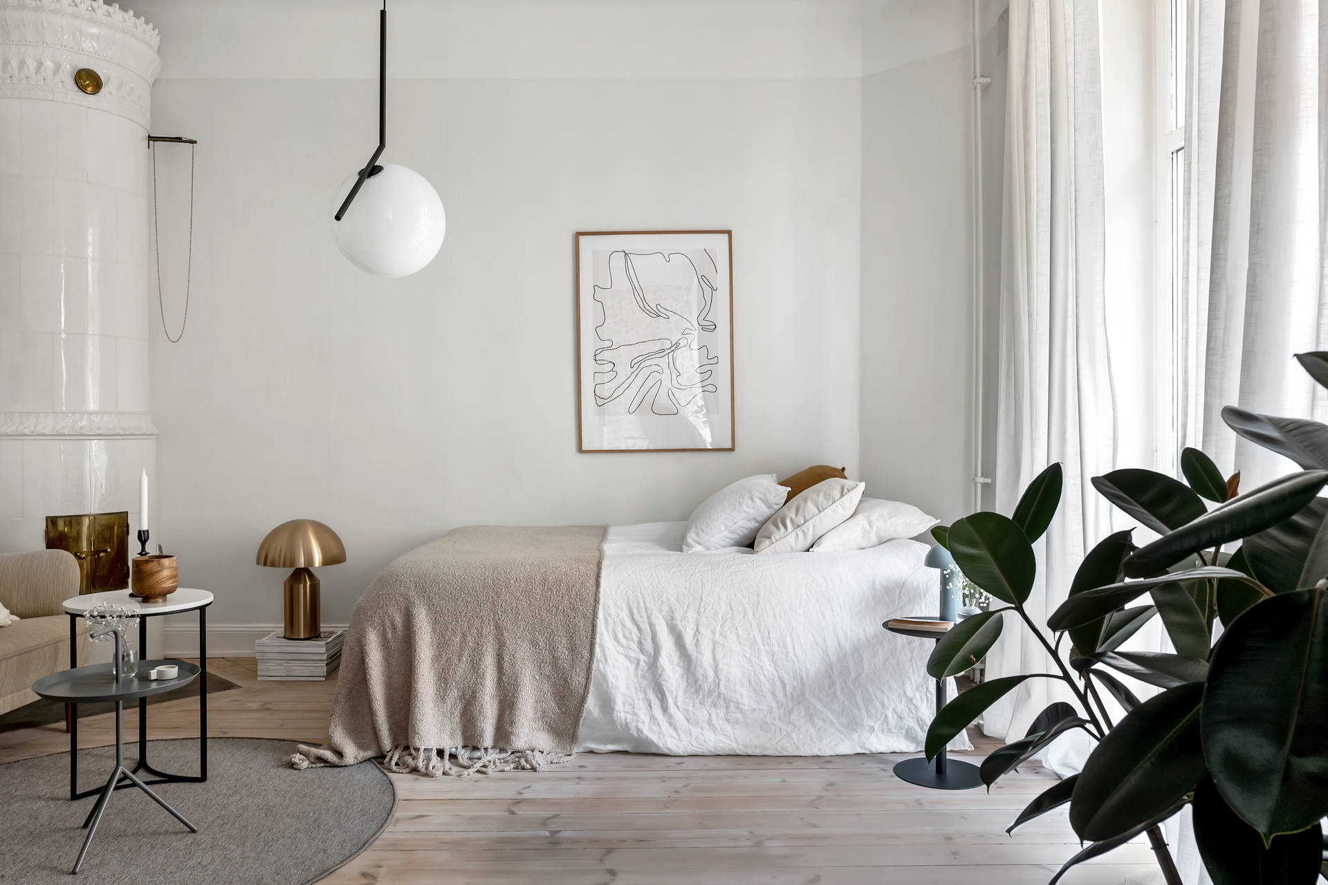 瑞典 34 平米迷人空气小公寓-2