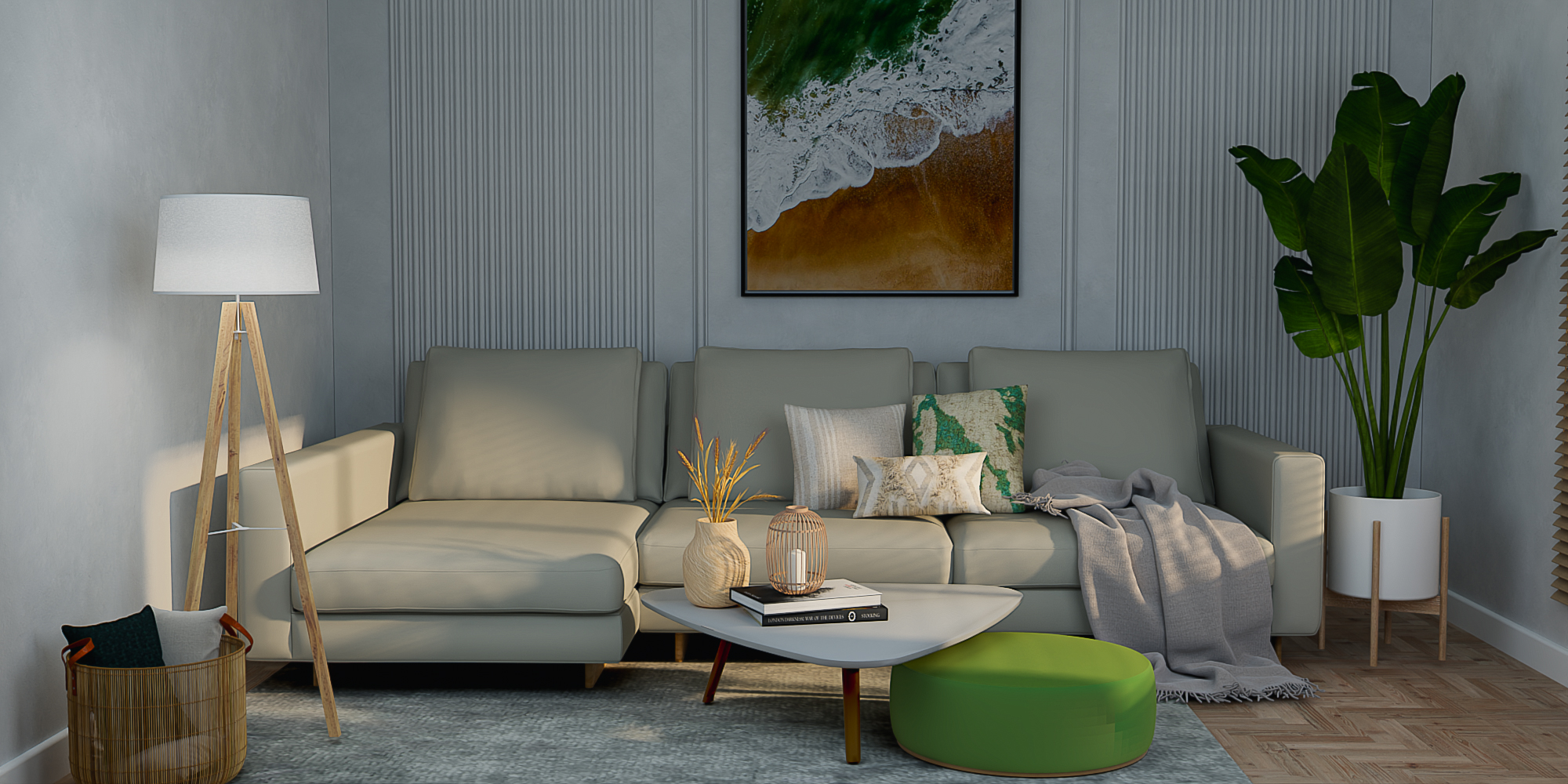 Modern Living Room — Interior Visualization-0