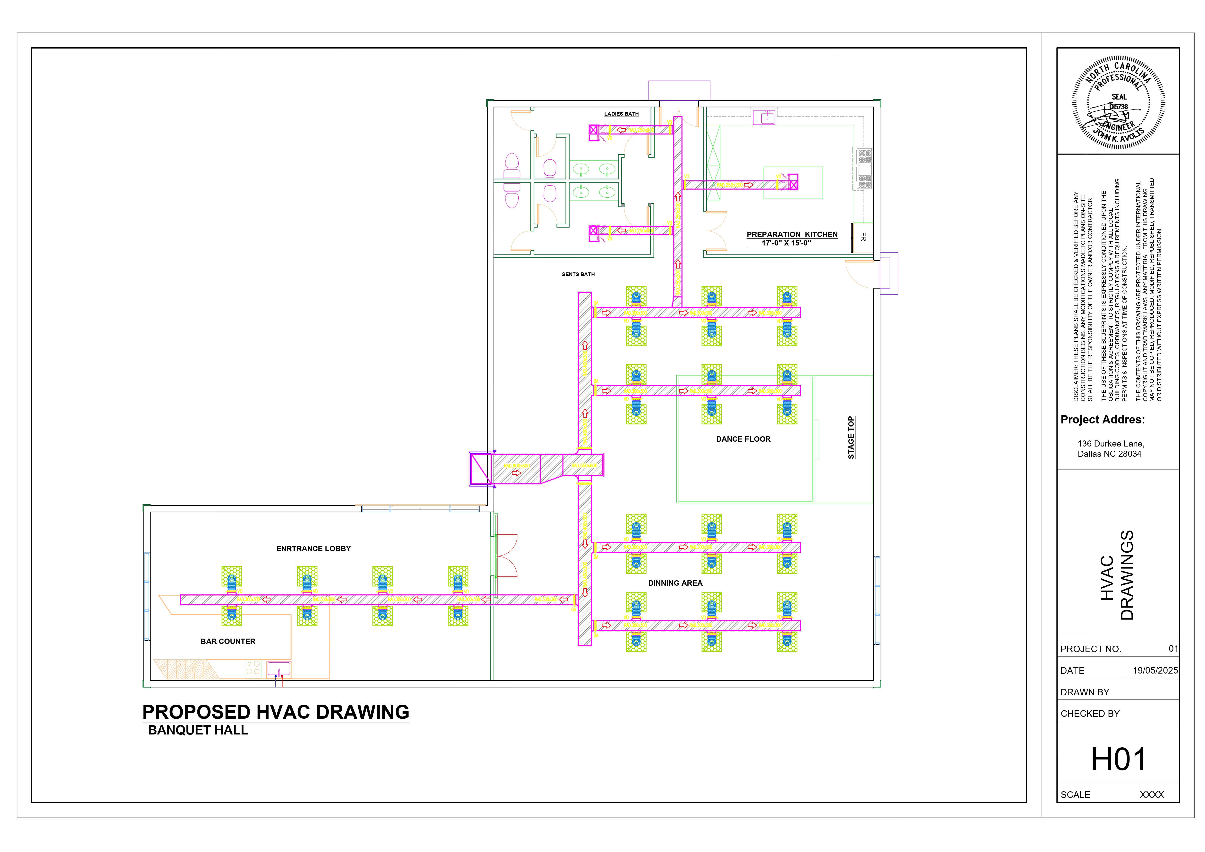 Banquet Hall – Architecture Drawing Package-16