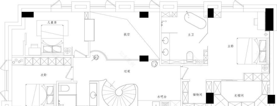 loft 户型挑空空间设计-1