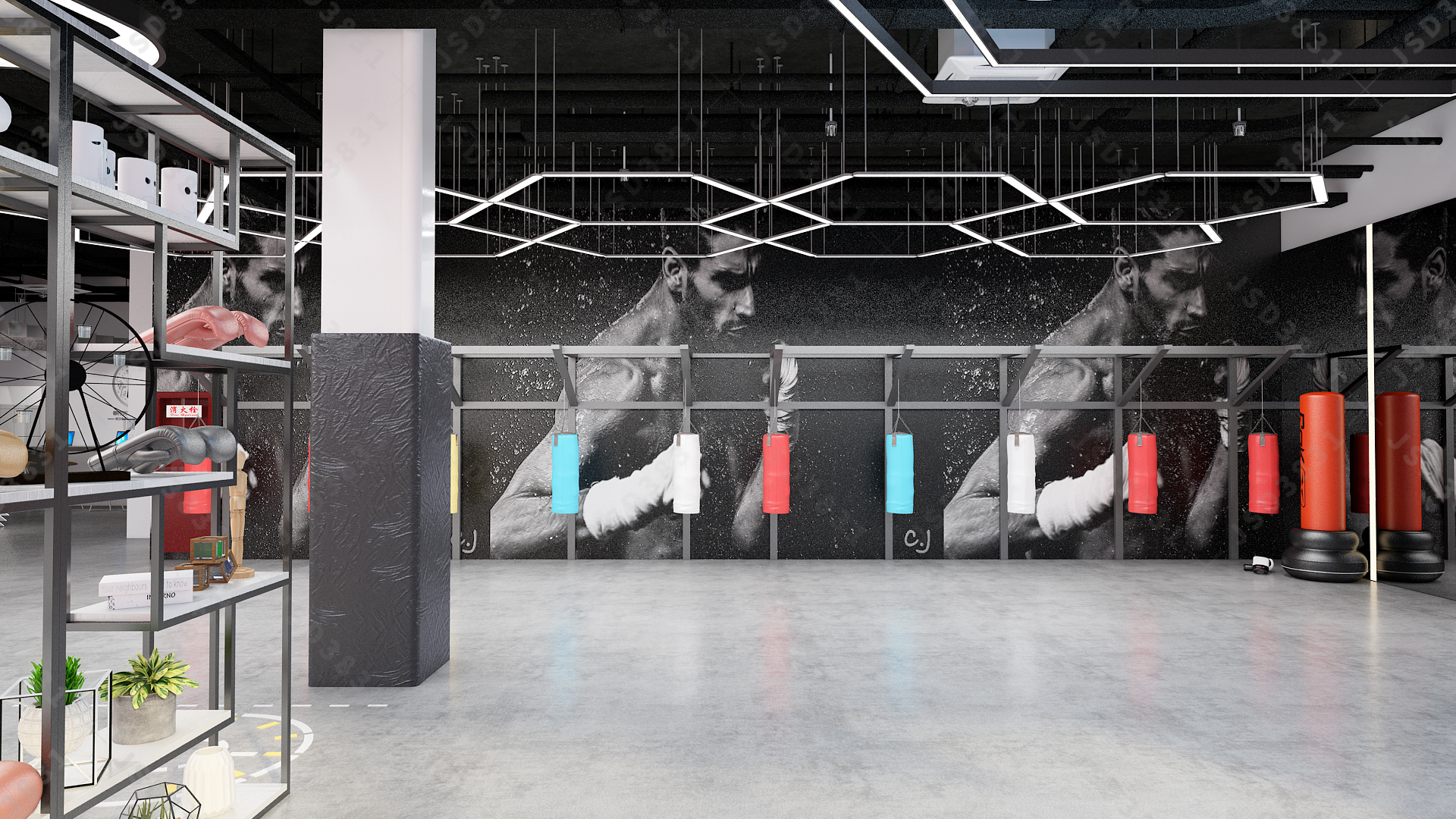 搏击馆,武术馆及武术学校设计-8