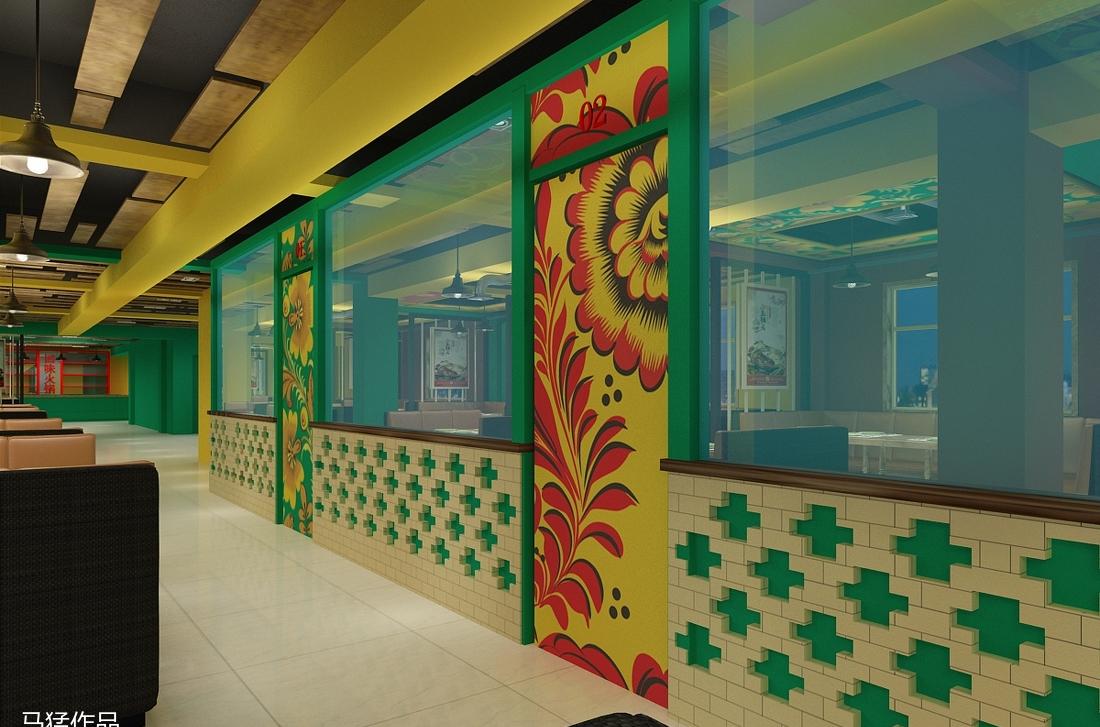 
周口火锅店装饰装修设计方案 -9