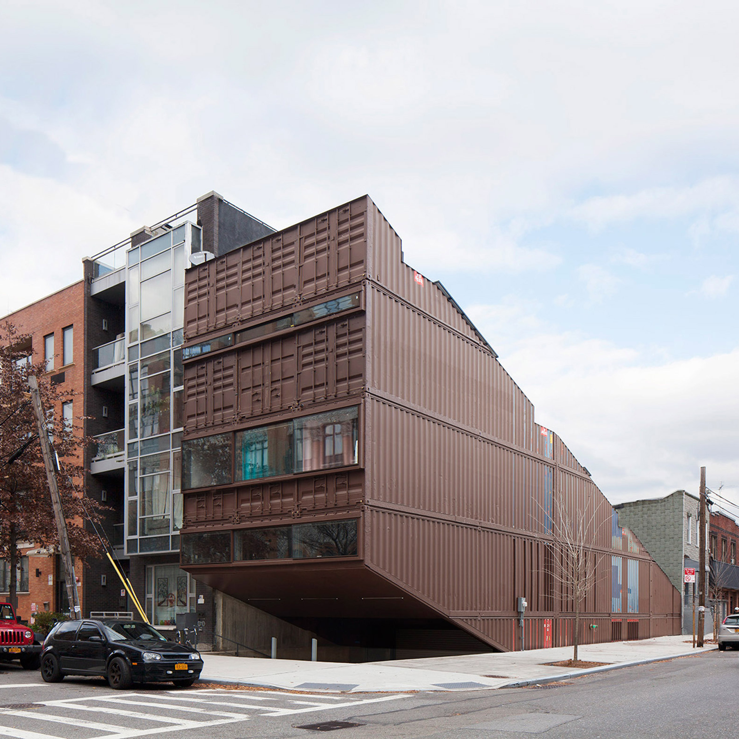 LOT-EK slices shipping-container stack to form Williamsburg home-0